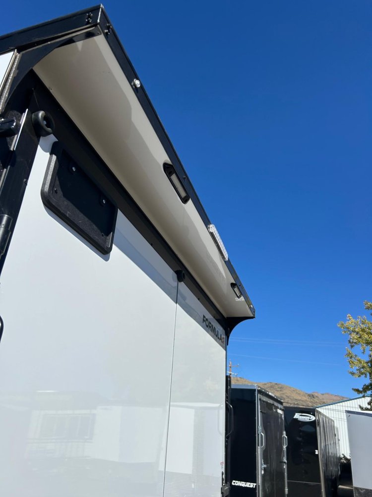 8.5&times;24 Formula Conquest Enclosed Car Hauler - White Composite | 10K GVWR