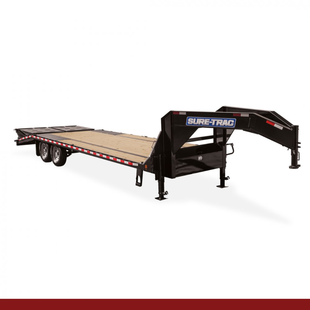 8.5 x 20+10, 22.5K Sure-Trac Deckover - HD LOW PROFILE HYDRAULIC BEAVERTAIL - GOOSENECK