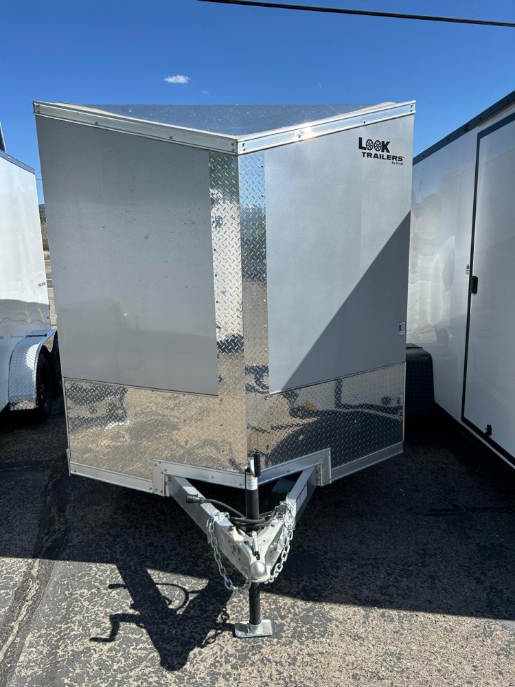 7x12 Look Vision Flat Top Sloped V-Nose Enclosed Trailer
