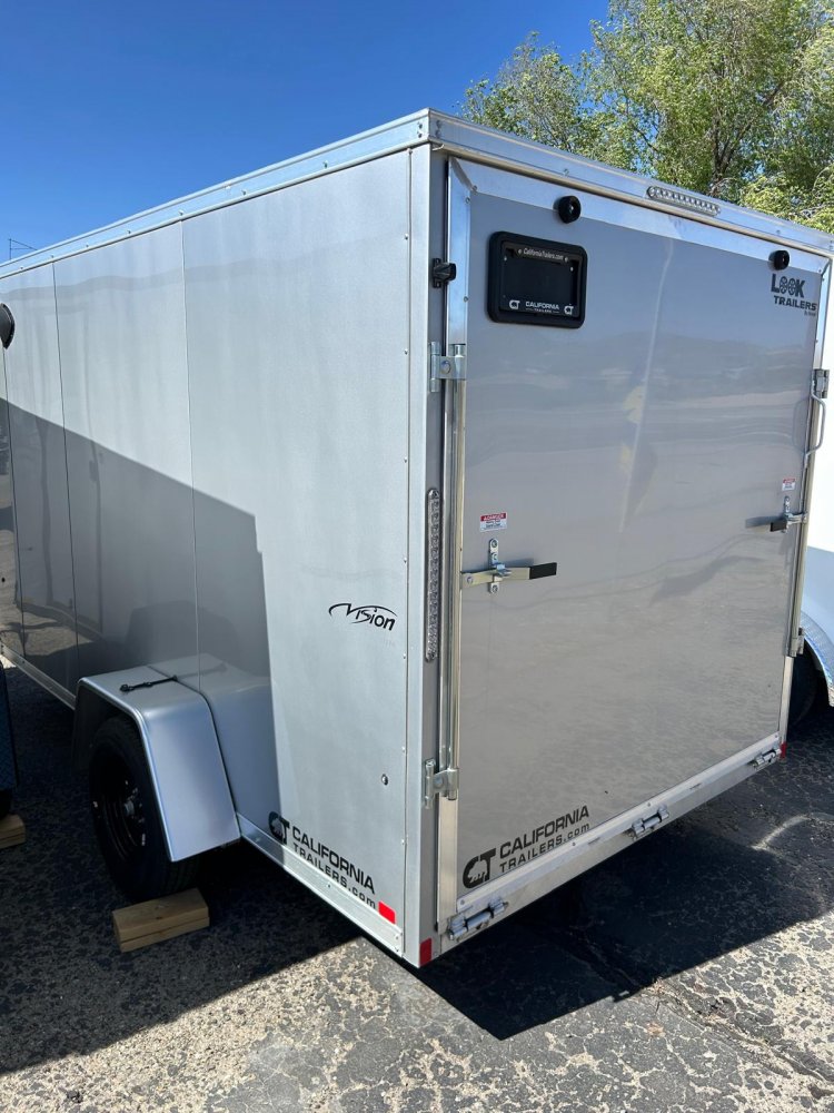 7x12 Look Vision Flat Top Sloped V-Nose Enclosed Trailer