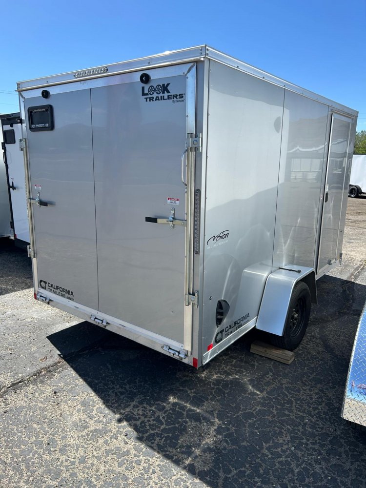 7x12 Look Vision Flat Top Sloped V-Nose Enclosed Trailer