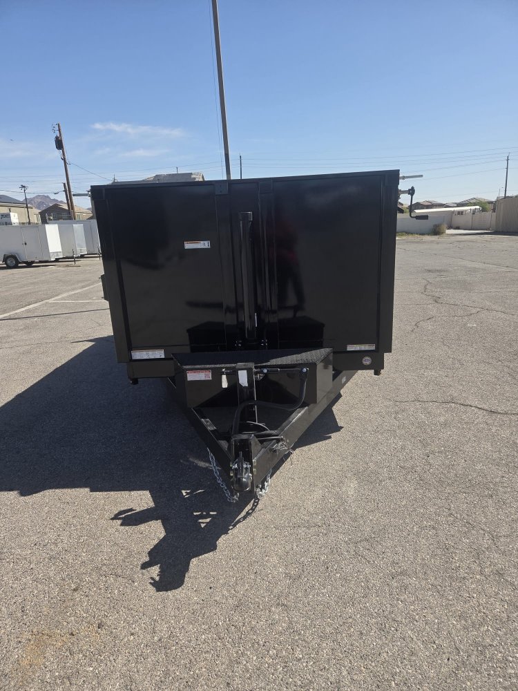 7x14 HD Low Profile Dump Trailer - Telescopic, 14K GVWR (3' Tall Sides)