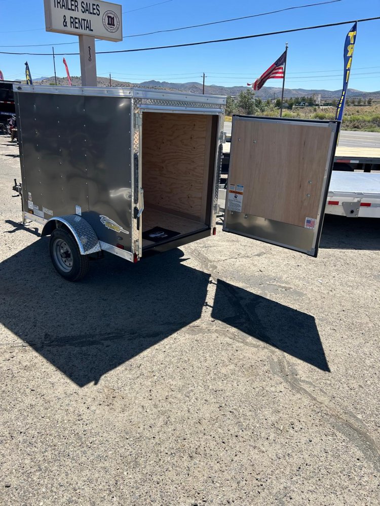 4x6 Cargo King Enclosed Trailer - Metallic Charcoal Gray | Compact Hauling Power
