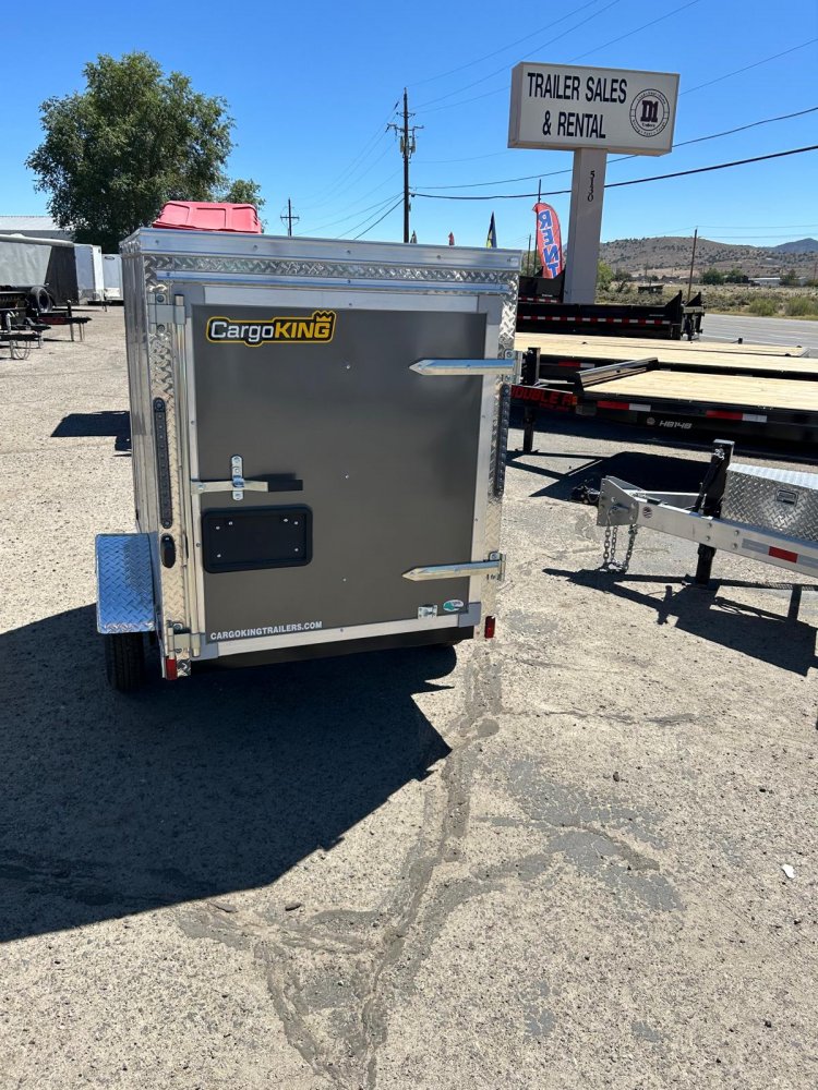 4x6 Cargo King Enclosed Trailer - Metallic Charcoal Gray | Compact Hauling Power