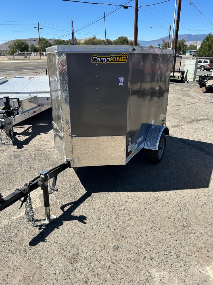 4x6 Cargo King Enclosed Trailer - Metallic Charcoal Gray | Compact Hauling Power