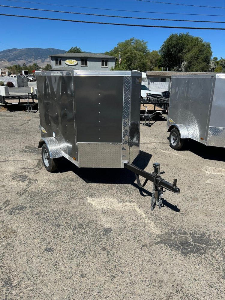 4x6 Cargo King Enclosed Trailer - Metallic Charcoal Gray | Compact Hauling Power