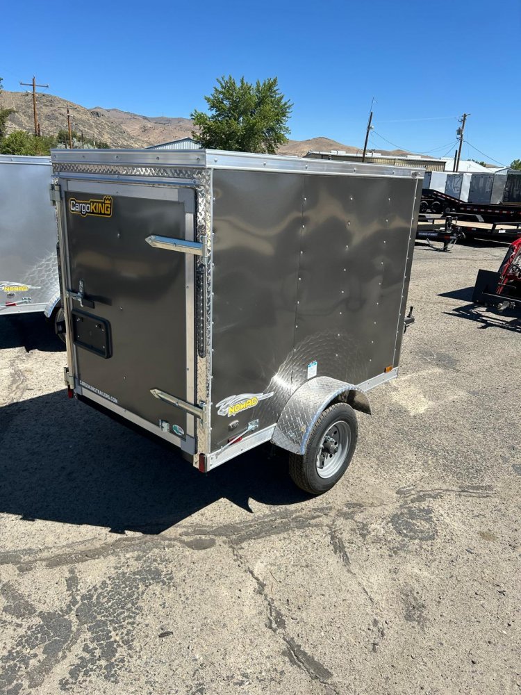 4x6 Cargo King Enclosed Trailer - Metallic Charcoal Gray | Compact Hauling Power