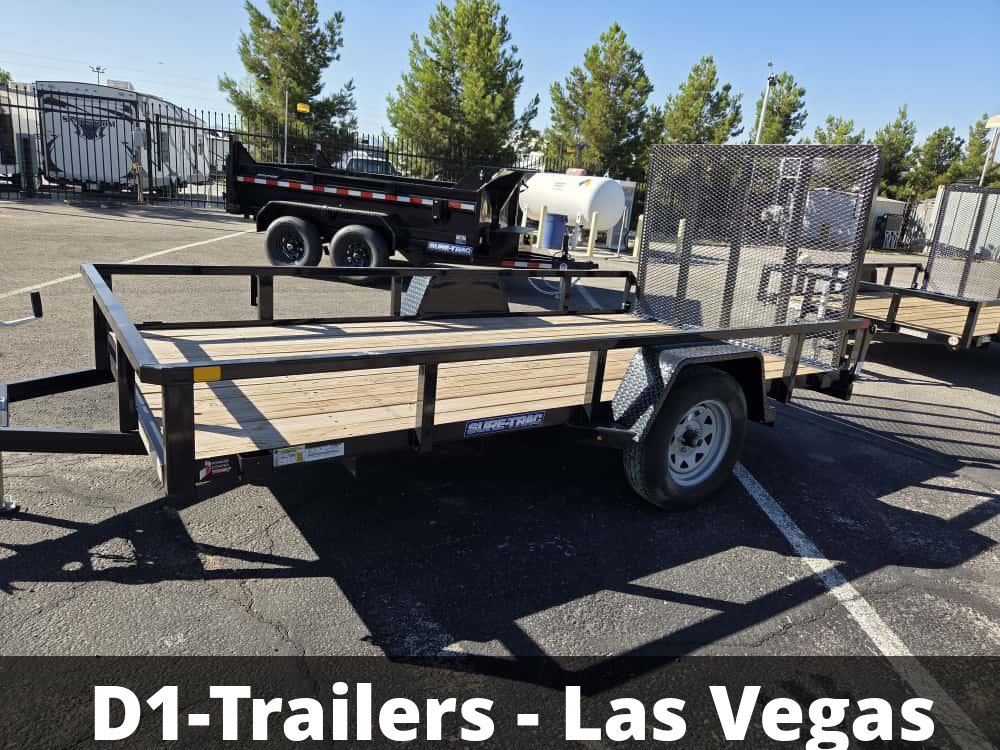 6x12 Sure-Trac Tube Top Utility Trailer - 3,000 lb GVWR