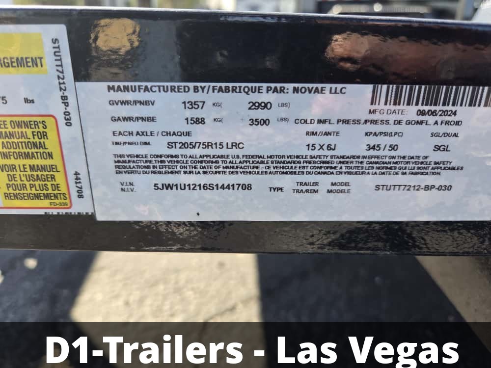 6x12 Sure-Trac Tube Top Utility Trailer - 3,000 lb GVWR