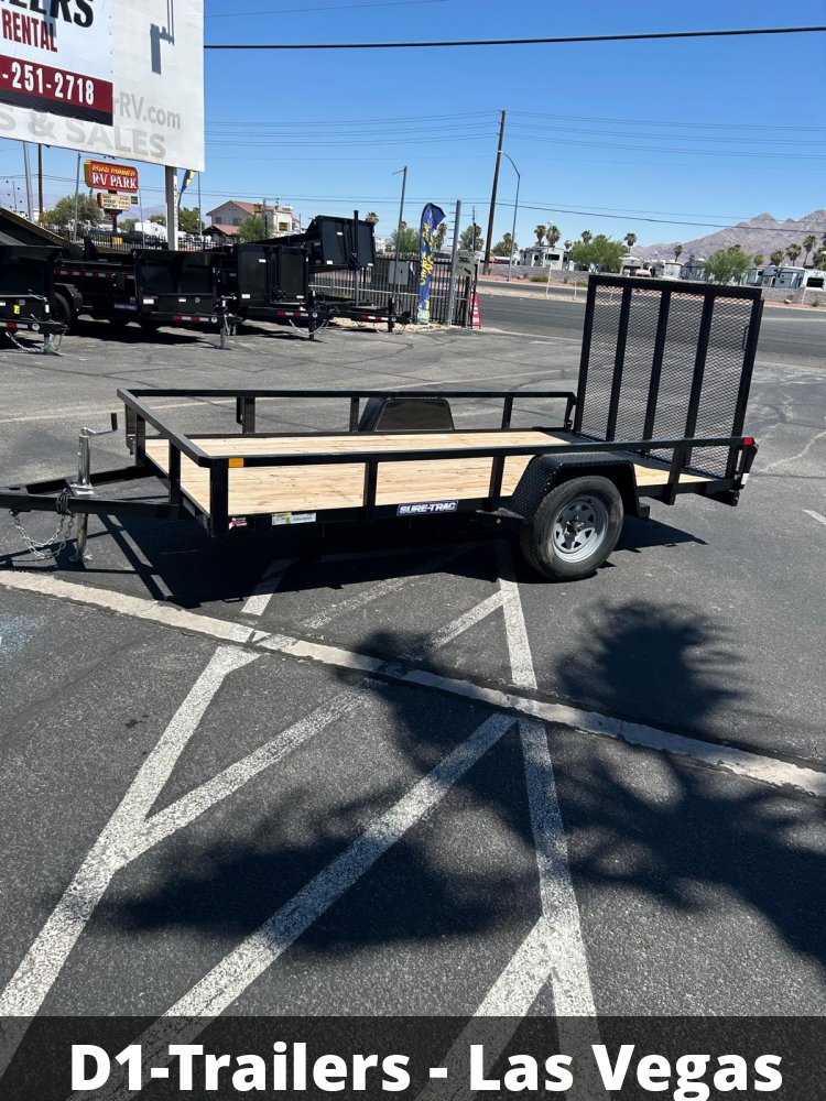 6x12 Sure-Trac Tube Top Utility Trailer - 3,000 lb GVWR