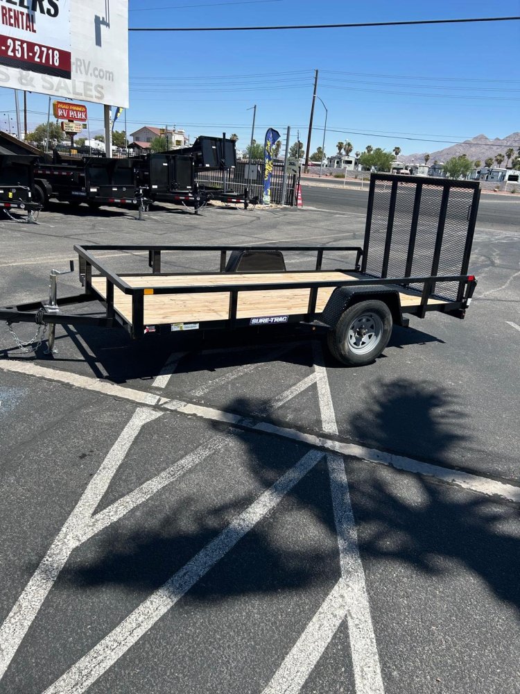 6x12 Sure-Trac Tube Top Utility Trailer - 3,000 lb GVWR