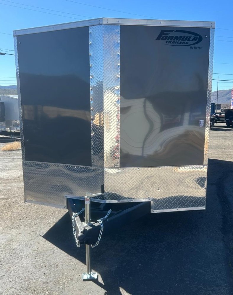 8.5x24 Indigo DLX Flat Top V-Nose Car Hauler Trailer - Charcoal | D1 Trailers Carson City, NV