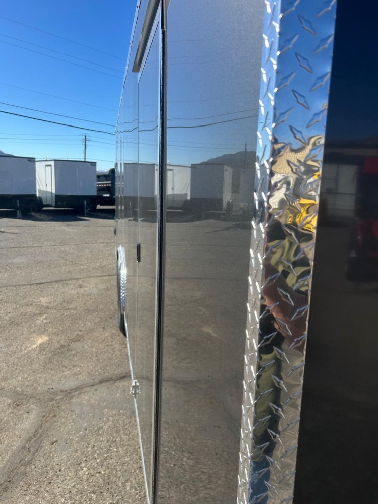 8.5x24 Indigo DLX Flat Top V-Nose Car Hauler Trailer - Charcoal | D1 Trailers Carson City, NV