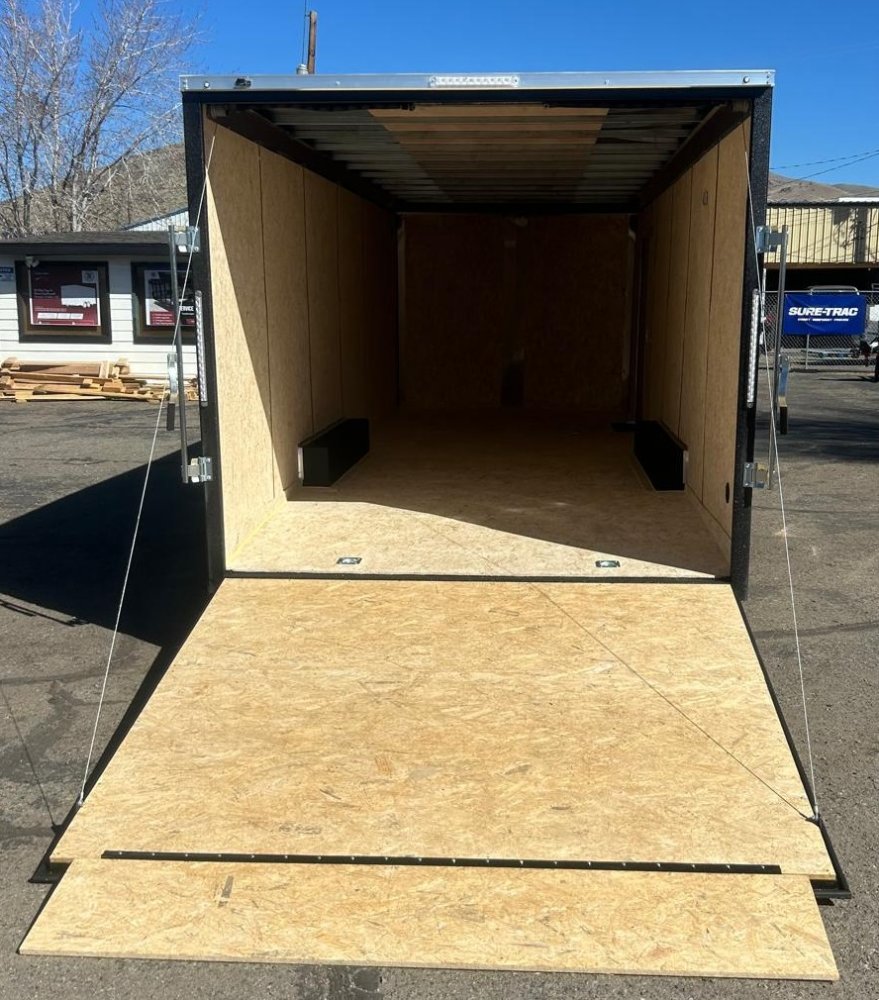 8.5x24 Indigo DLX Flat Top V-Nose Car Hauler Trailer - Charcoal | D1 Trailers Carson City, NV