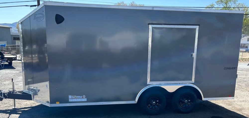 8.5x16 Conquest Flat Top Sloped V-Nose Customized Enclosed Trailer - For Sale in Nevada
