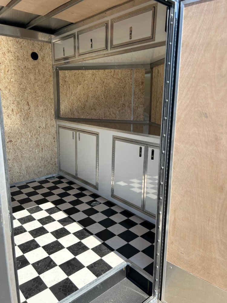 8.5x16 Conquest Flat Top Sloped V-Nose Customized Enclosed Trailer - For Sale in Nevada