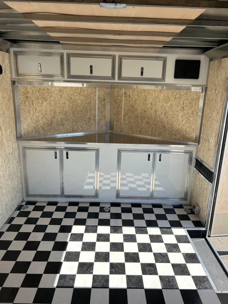 8.5x16 Conquest Flat Top Sloped V-Nose Customized Enclosed Trailer - For Sale in Nevada