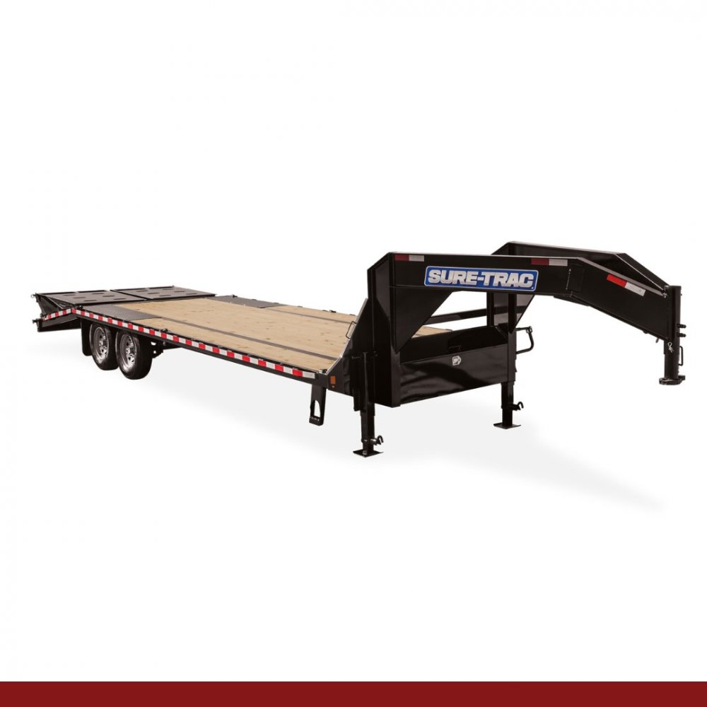 8.5 x 20+10, 25.9K Sure-Trac Deckover - HD LOW PROFILE HYDRAULIC BEAVERTAIL - GOOSENECK