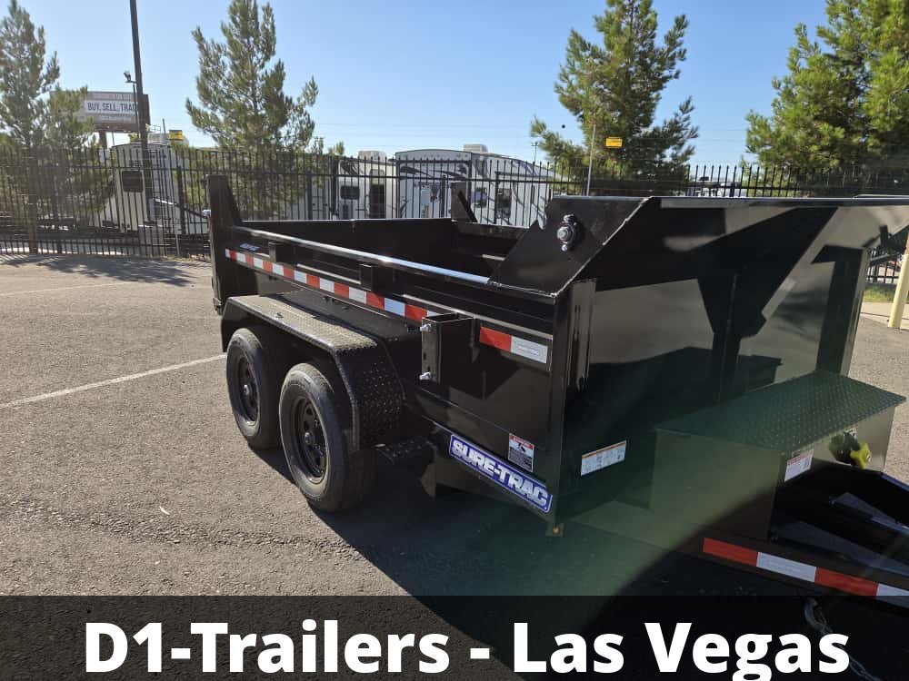 6x10 Sure-Trac Standard Duty Low Profile Dump Trailer - 10K Single Ram