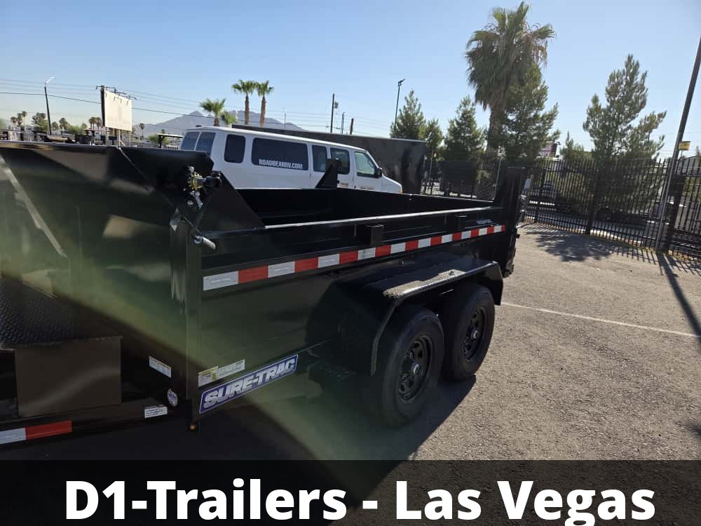 6x10 Sure-Trac Standard Duty Low Profile Dump Trailer - 10K Single Ram
