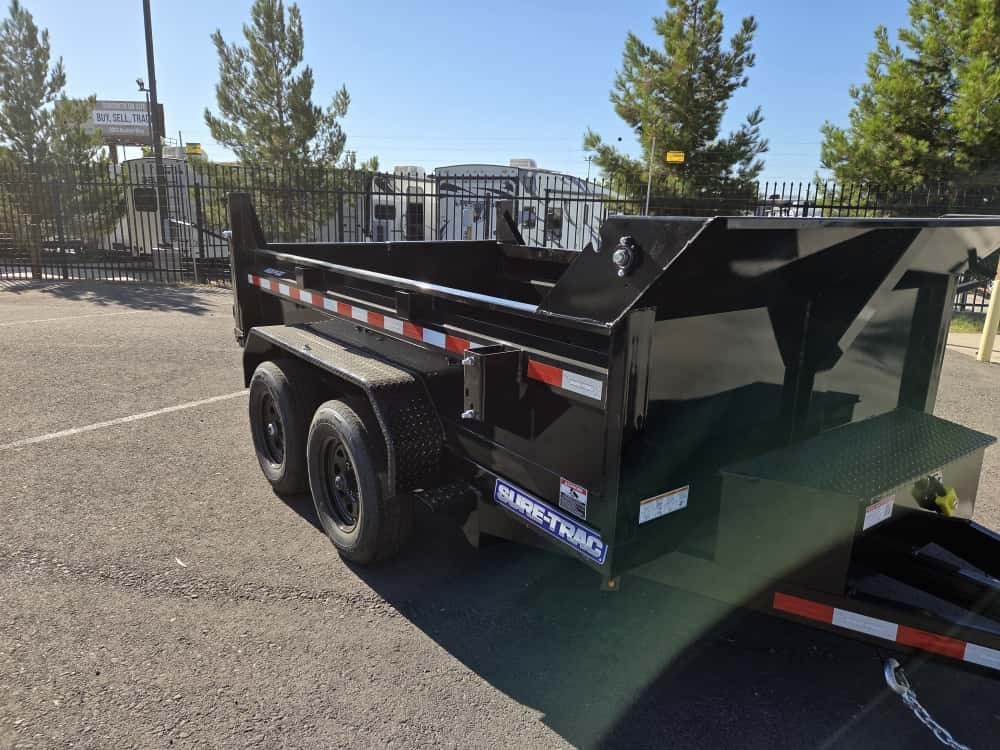 6x10 Sure-Trac Standard Duty Low Profile Dump Trailer - 10K Single Ram