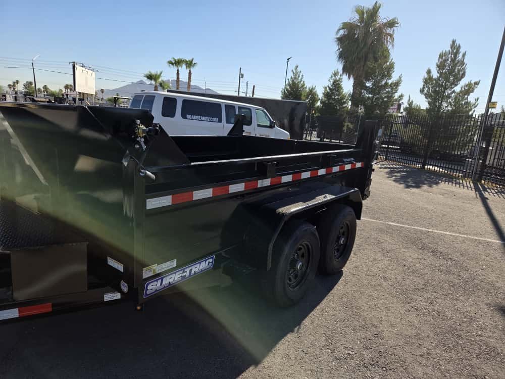 6x10 Sure-Trac Standard Duty Low Profile Dump Trailer - 10K Single Ram