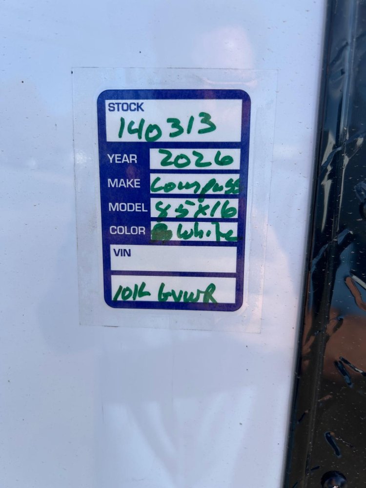 8.5x16 Jasper SE Flat Top Sloped V-Nose Enclosed Trailer for Sale | Carson City, NV