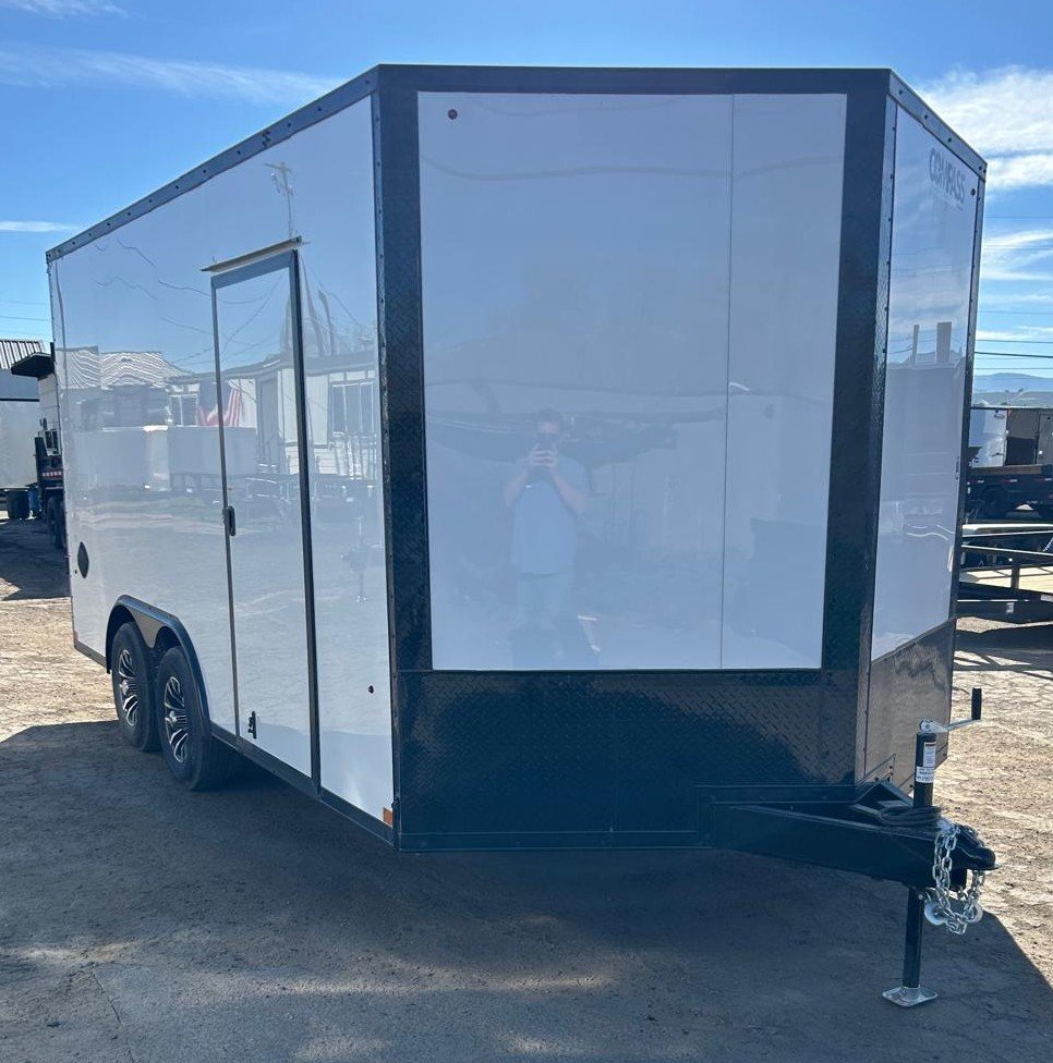 8.5x16 Jasper SE Flat Top Sloped V-Nose Enclosed Trailer for Sale | Carson City, NV