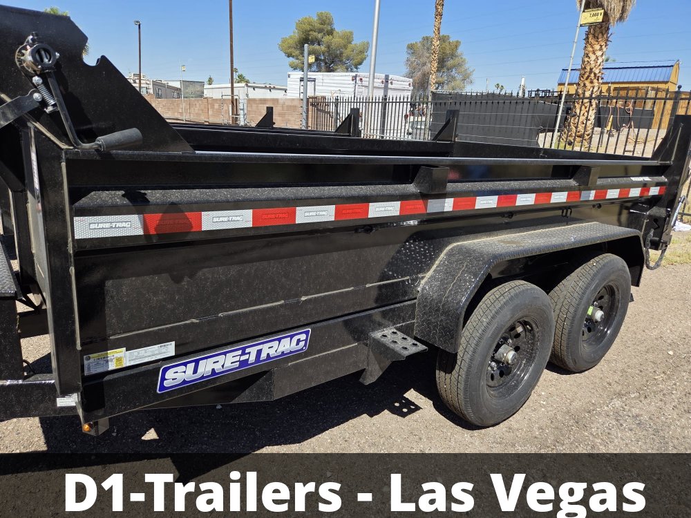 6x12 SD Low Profile Dump Trailer - 10K GVWR, Single Ram