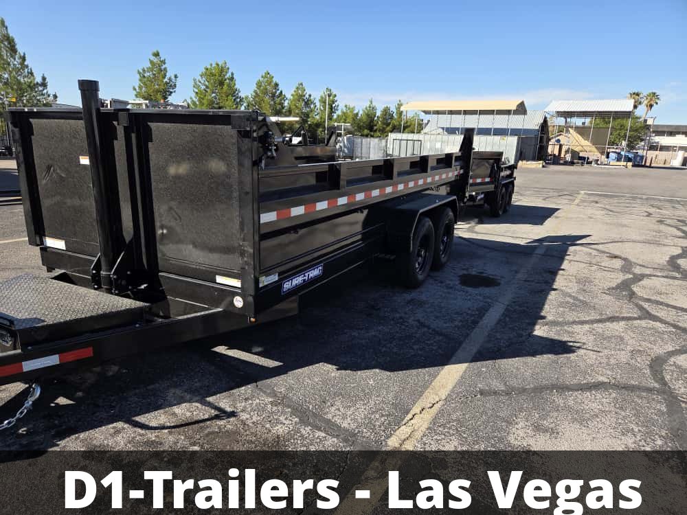 7x16 Sure-Trac Heavy Duty Low Profile Dump Trailer - 14K GVWR