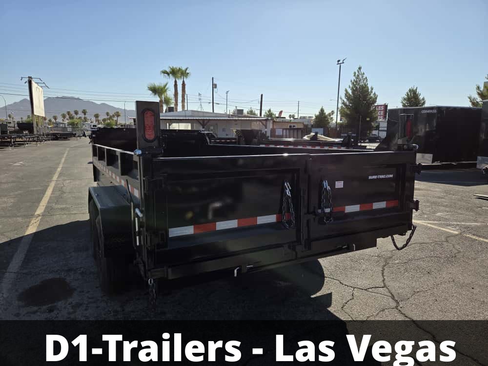 7x16 Sure-Trac Heavy Duty Low Profile Dump Trailer - 14K GVWR