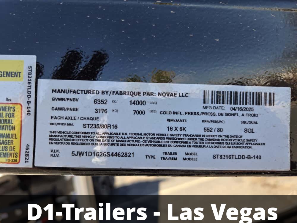 7x16 Sure-Trac Heavy Duty Low Profile Dump Trailer - 14K GVWR