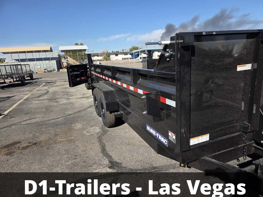 7x16 Sure-Trac Heavy Duty Low Profile Dump Trailer - 14K GVWR