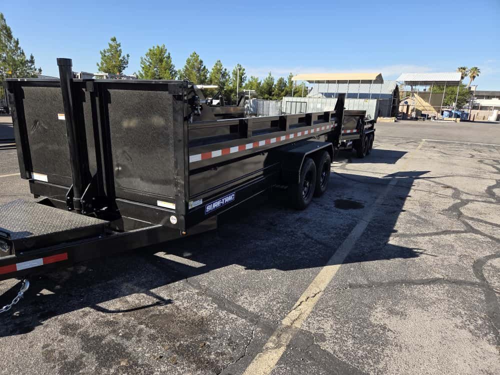 7x16 Sure-Trac Heavy Duty Low Profile Dump Trailer - 14K GVWR
