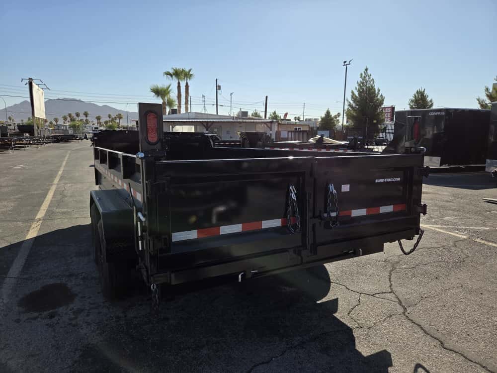 7x16 Sure-Trac Heavy Duty Low Profile Dump Trailer - 14K GVWR