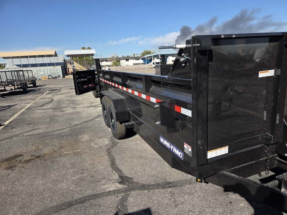 7x16 Sure-Trac Heavy Duty Low Profile Dump Trailer - 14K GVWR