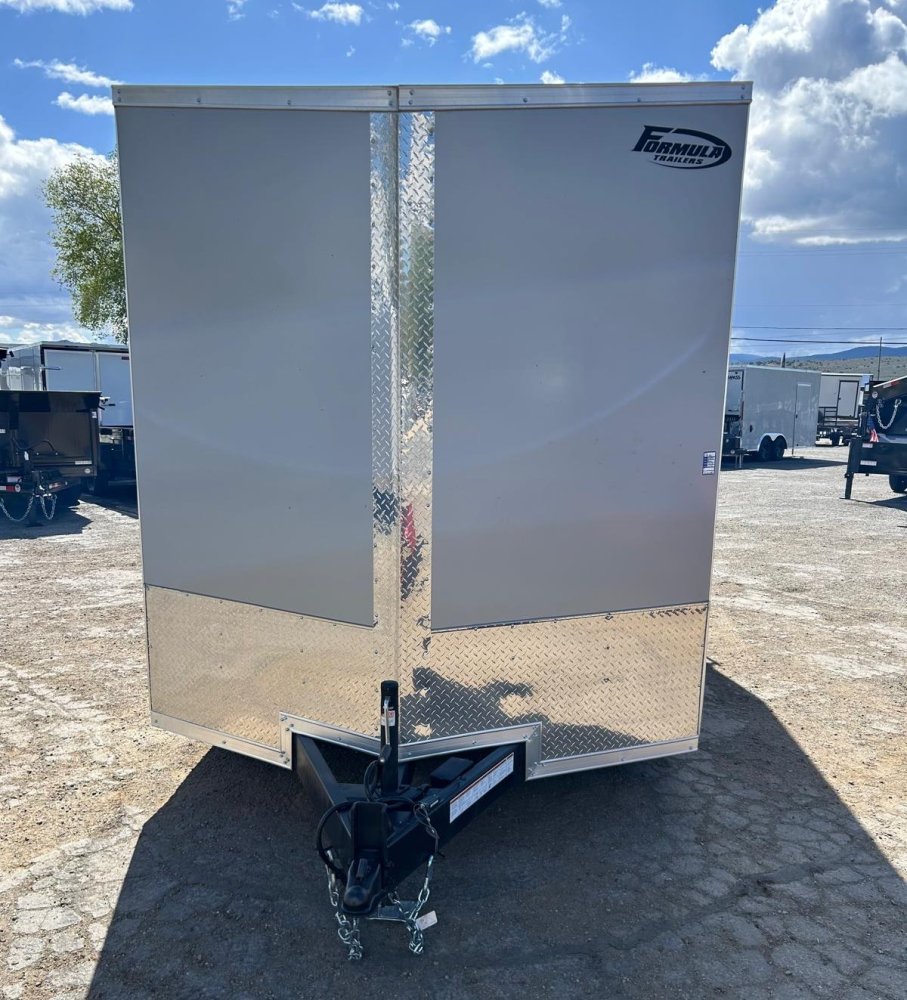7.5x14 Conquest Flat Top Sloped V-Nose Enclosed Trailer - Silver | Carson City, NV