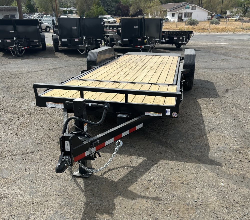 7x22 (18+4) Tilt Bed Equipment Trailer - 14K GVWR - Black | Carson City, NV