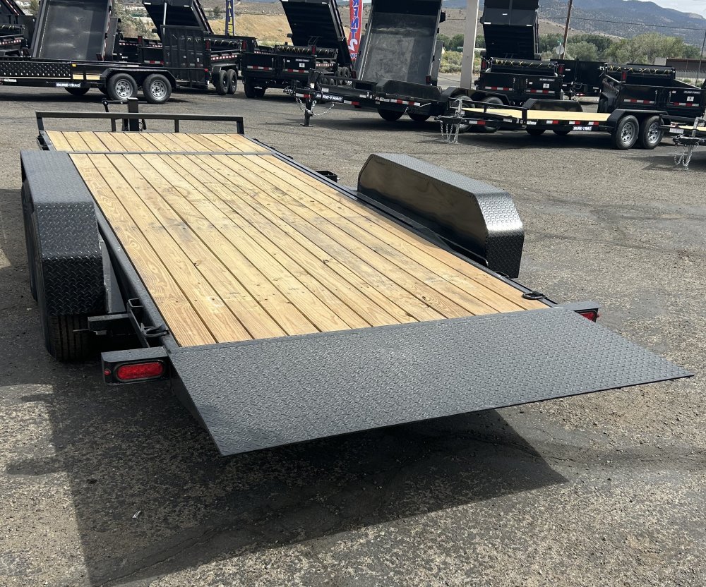 7x22 (18+4) Tilt Bed Equipment Trailer - 14K GVWR - Black | Carson City, NV