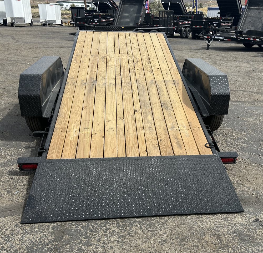 7x22 (18+4) Tilt Bed Equipment Trailer - 14K GVWR - Black | Carson City, NV