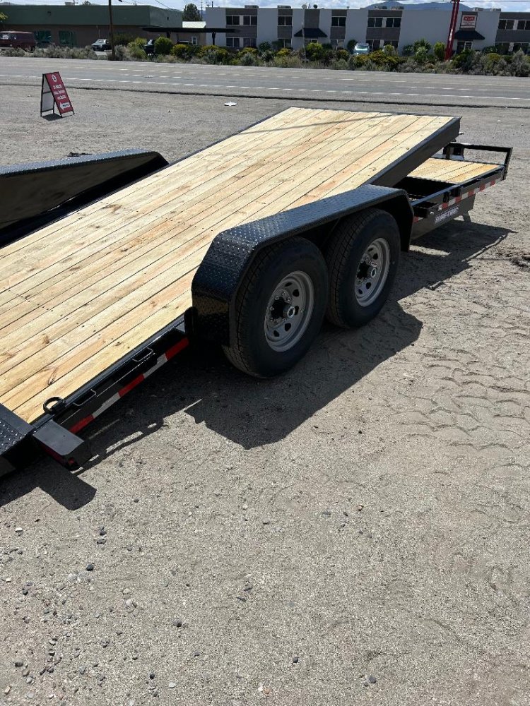 7x22 (18+4) Tilt Bed Equipment Trailer - 14K GVWR - Black | Carson City, NV