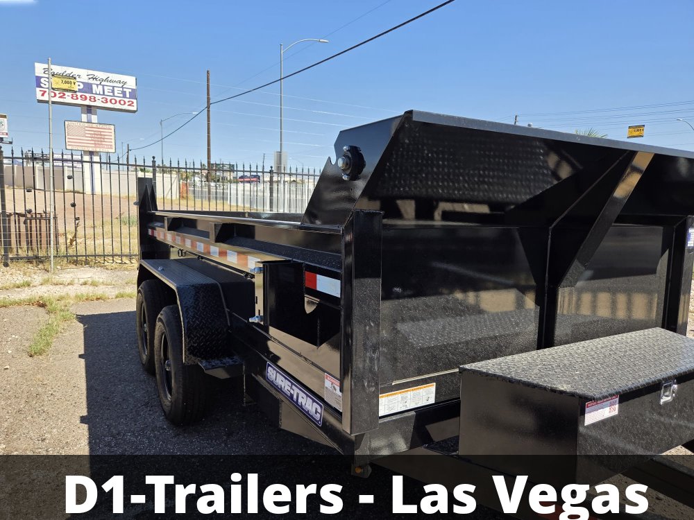 6x12 SD Low Profile Dump Trailer - 10K GVWR, Single Ram