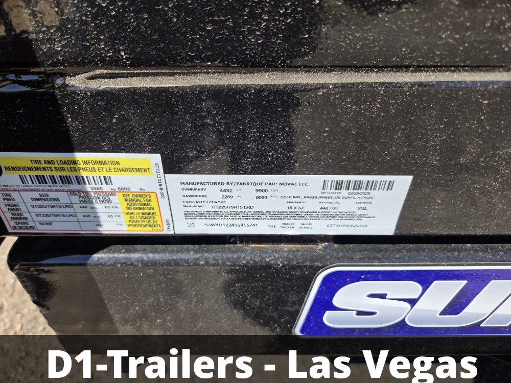 6x12 SD Low Profile Dump Trailer - 10K GVWR, Single Ram