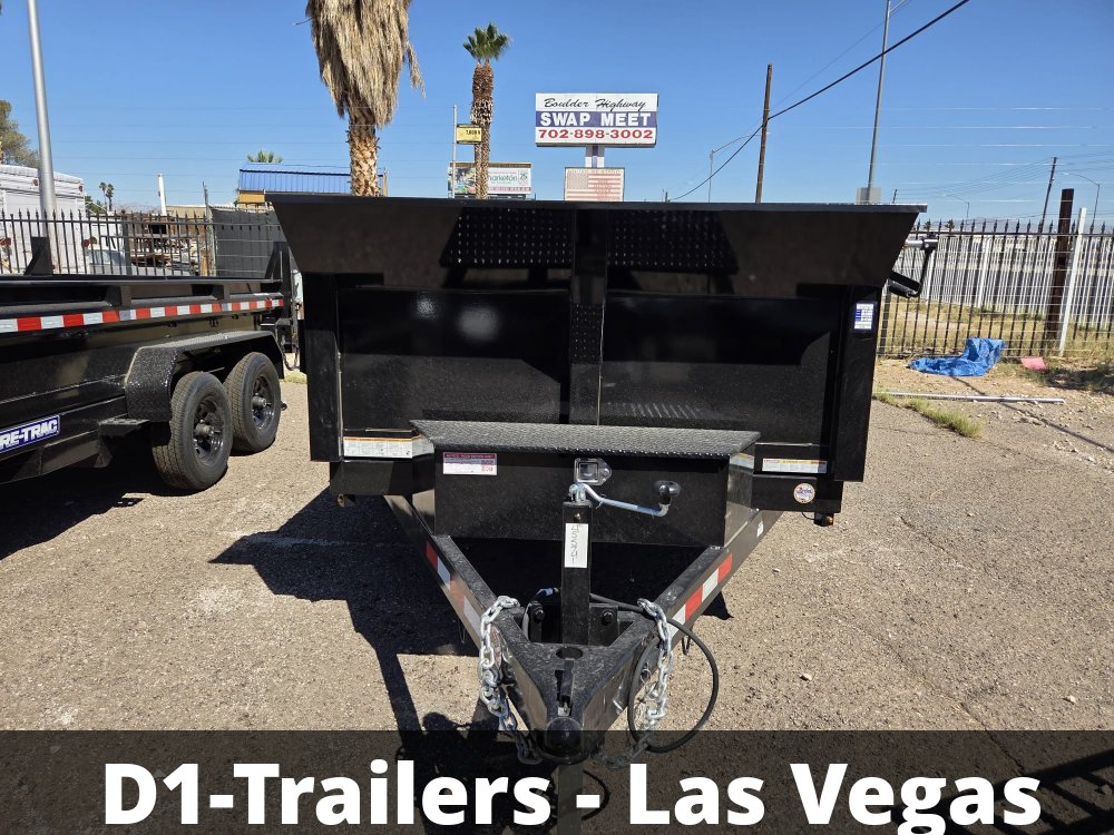 6x12 SD Low Profile Dump Trailer - 10K GVWR, Single Ram
