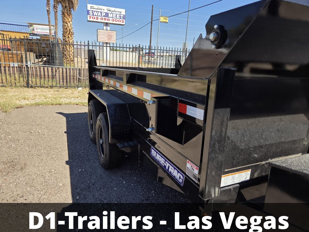 6x12 SD Low Profile Dump Trailer - 10K GVWR, Single Ram