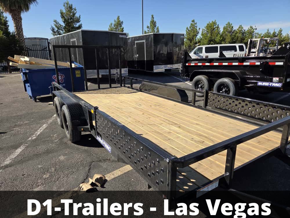 7x16 Sure-Trac Tube Top ATV Trailer - 7K GVWR
