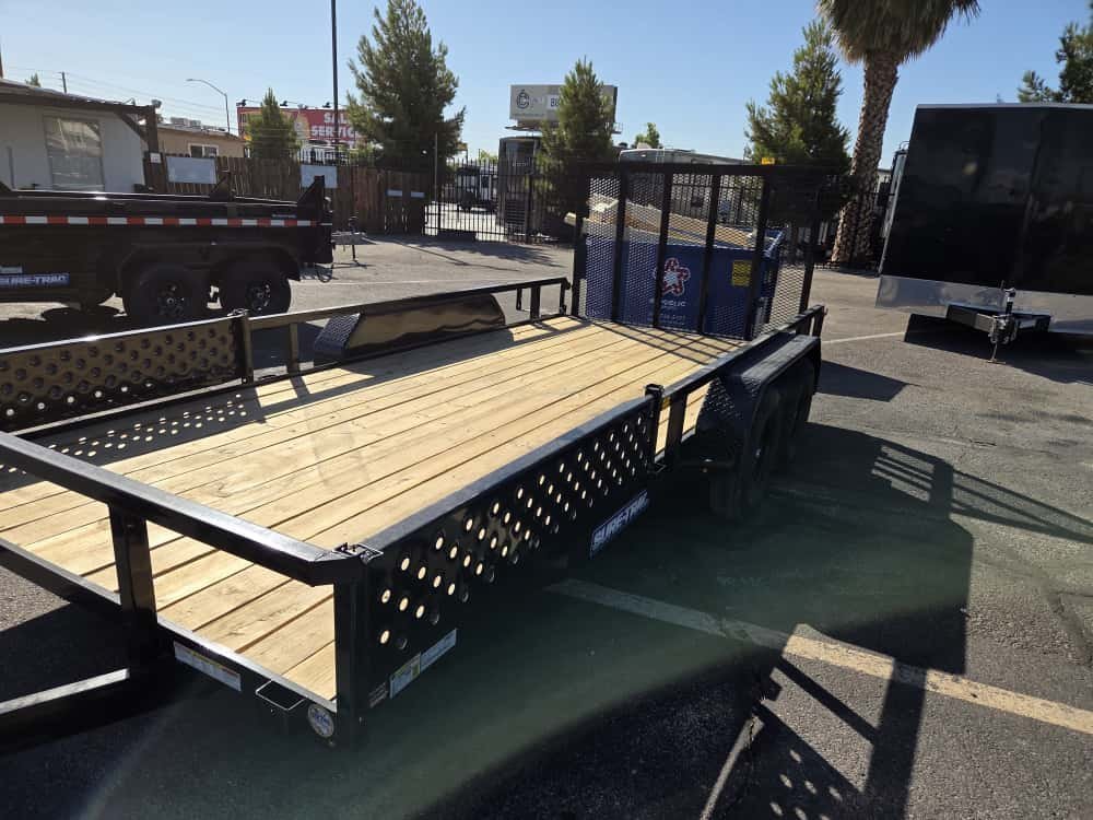 7x16 Sure-Trac Tube Top ATV Trailer - 7K GVWR