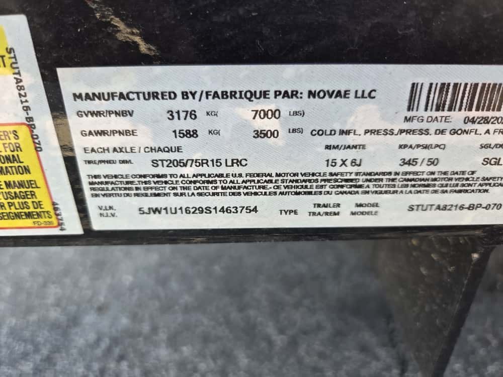 7x16 Sure-Trac Tube Top ATV Trailer - 7K GVWR