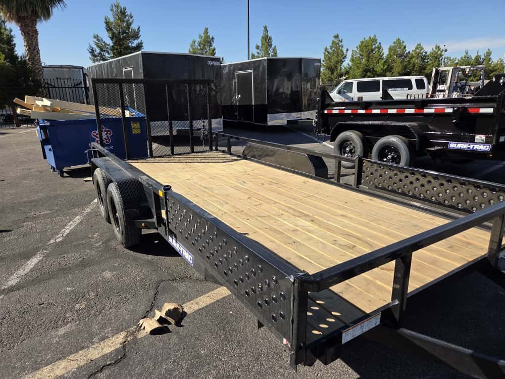 7x16 Sure-Trac Tube Top ATV Trailer - 7K GVWR