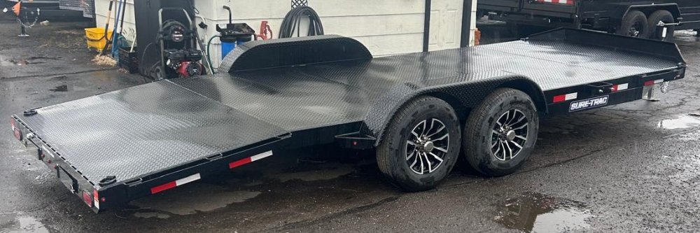7x20 (16+4) Steel Deck Car Hauler - 10K GVWR - Black | Carson City, NV
